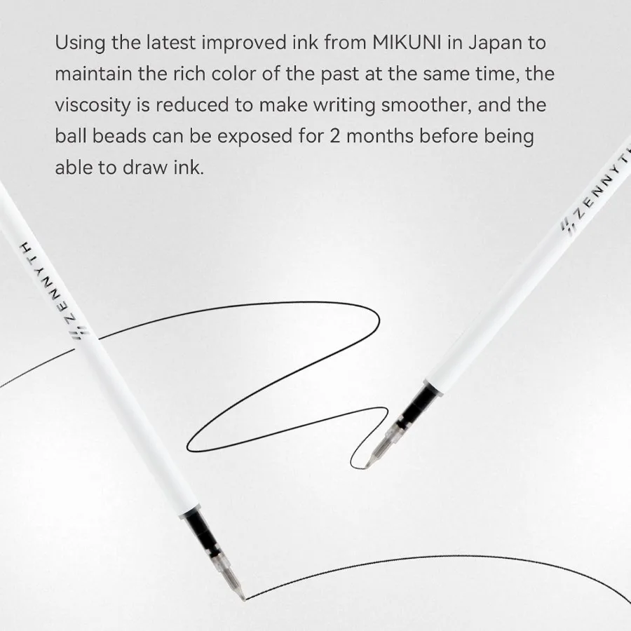 Wkłady do długopisów żelowych 4,3'' do długopisów klikowych, końcówka 0,5 mm, cienkopis, szybkoschnący tusz, kompatybilne z wkładami żelowymi Pilot G2 Origil, 1 sztuka