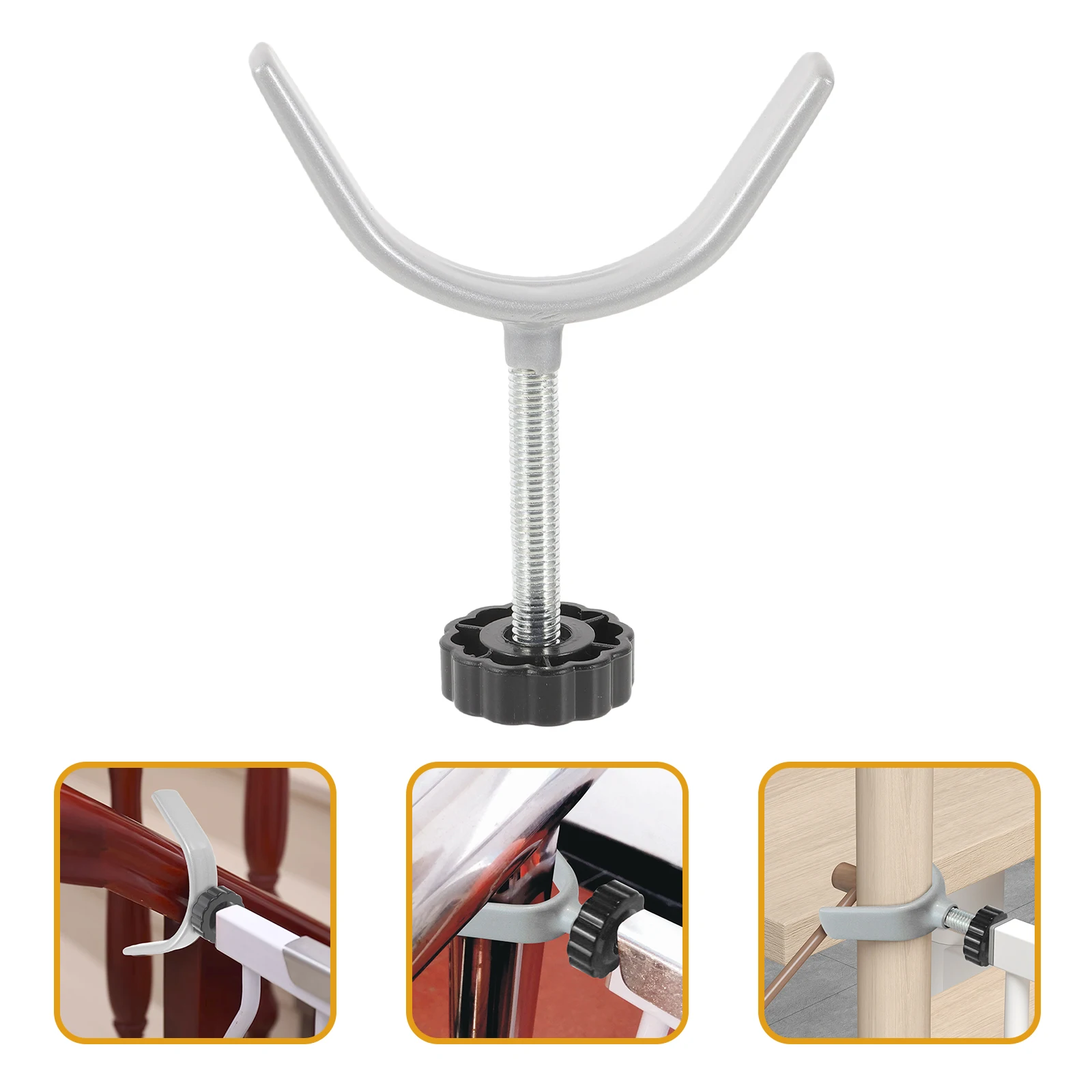 

2pcs Pressure Mounted Sturdy Steel Safety Easy Install No Drilling For Gate Pet Stair Door Guardrail Hardware