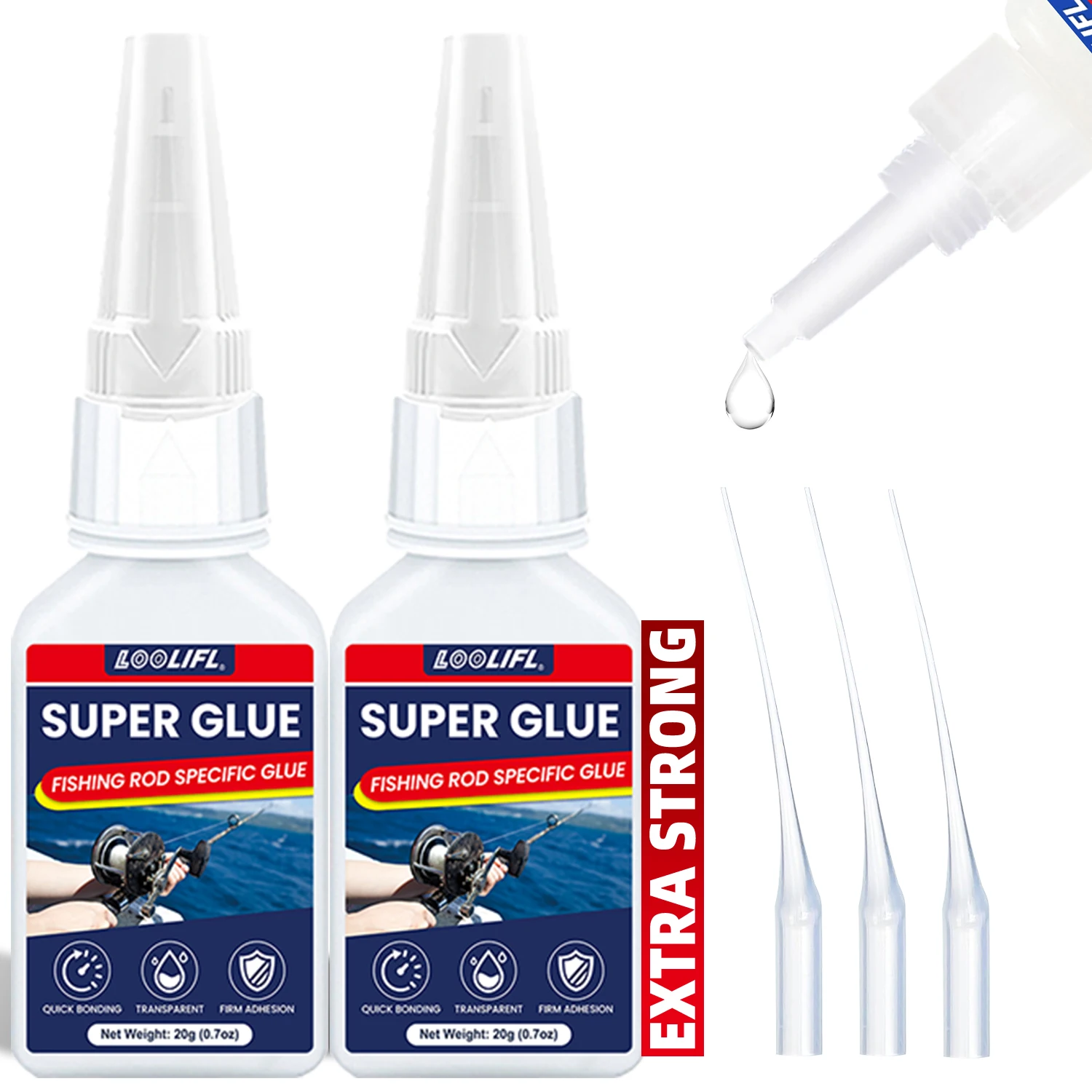 LOOLIFL 20ml Instant Strong Super Glue Universal Mighty Instant Glue for Resin Ceramic Metal Glass DIY Fast Dry Bonding Tool