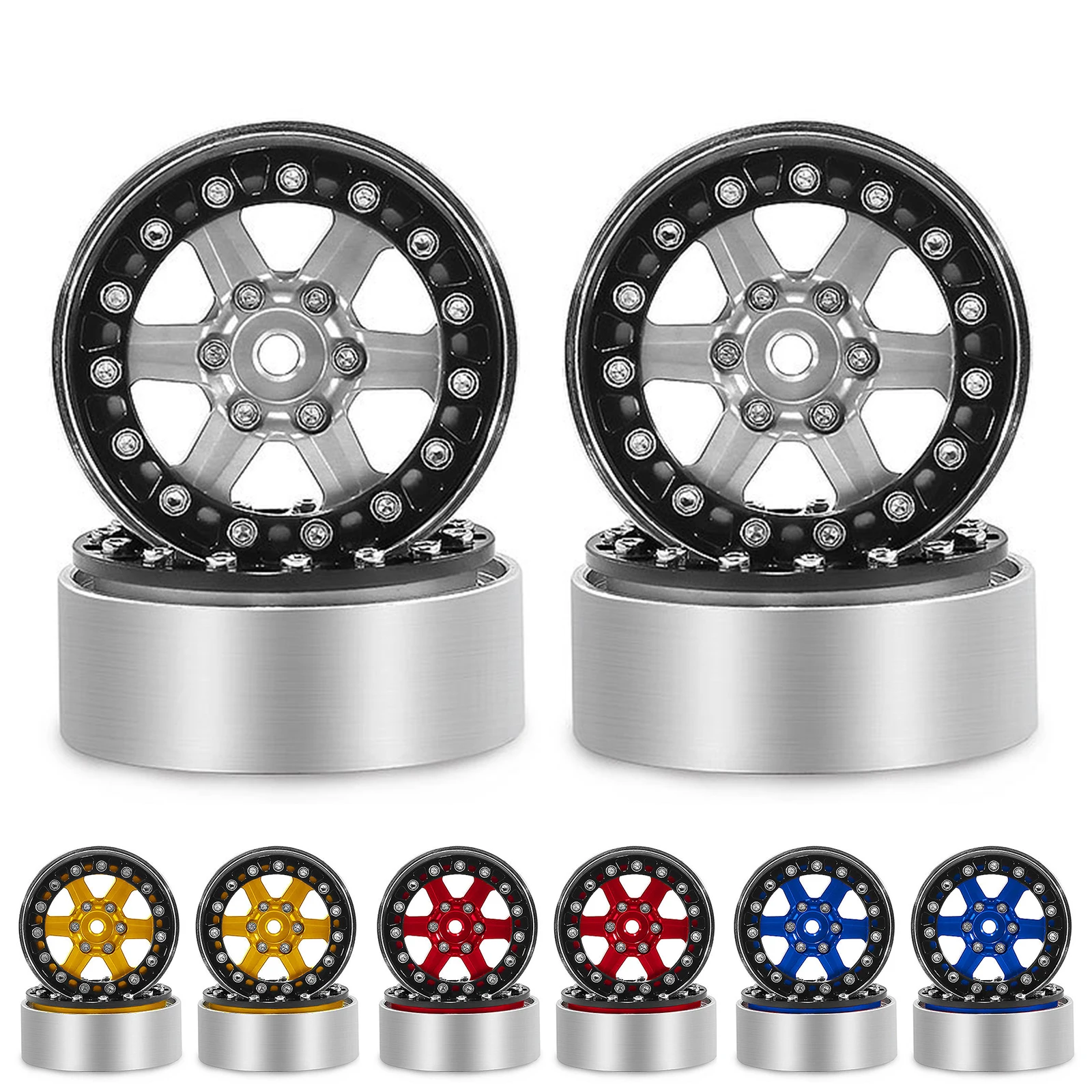 37 * 16mm 1/18 TRX4M SCX24 FMS Ascent-18 1.3인치 휠 허브 등반용 자동차 금속 휠 허브에 적합