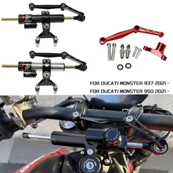 For Ducati Monster 950 Monster 937 2021-up Motorcycle Accessories Steering Damper Bracket Kit Mount Support