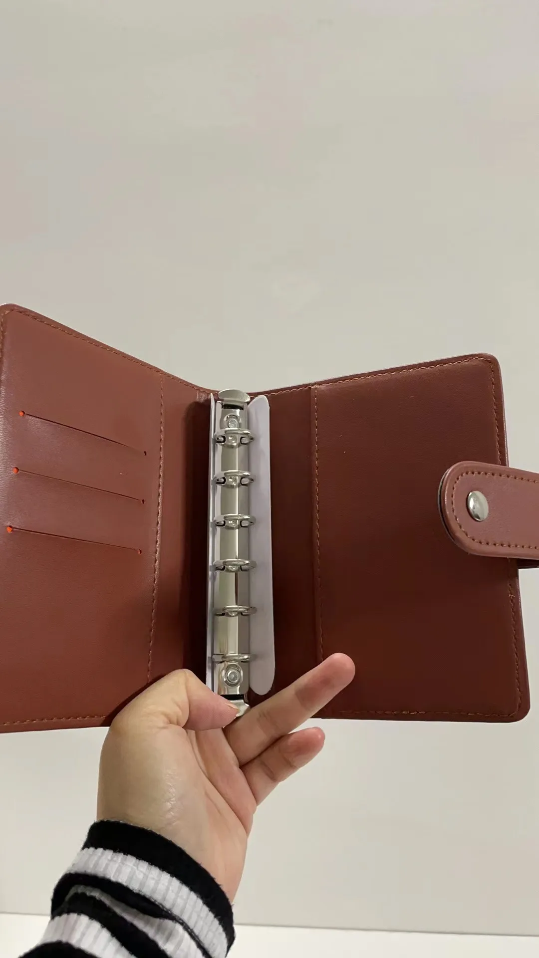 A5 A6 A7 Macaron Color 6 Ring Binder PU Clip-on Notebook Leather Loose Leaf Notebook Cover Notebooks Journal Kawaii Stationery