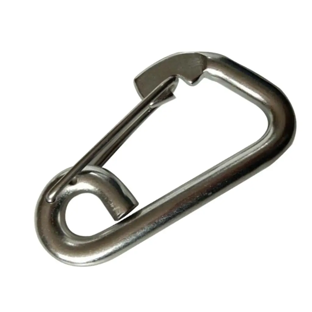 Spring Snap Hook Stainless Steel Clasp Heavy Duty Carabiner for Boat Supplies Camping Hiking Fishing Key Chain
