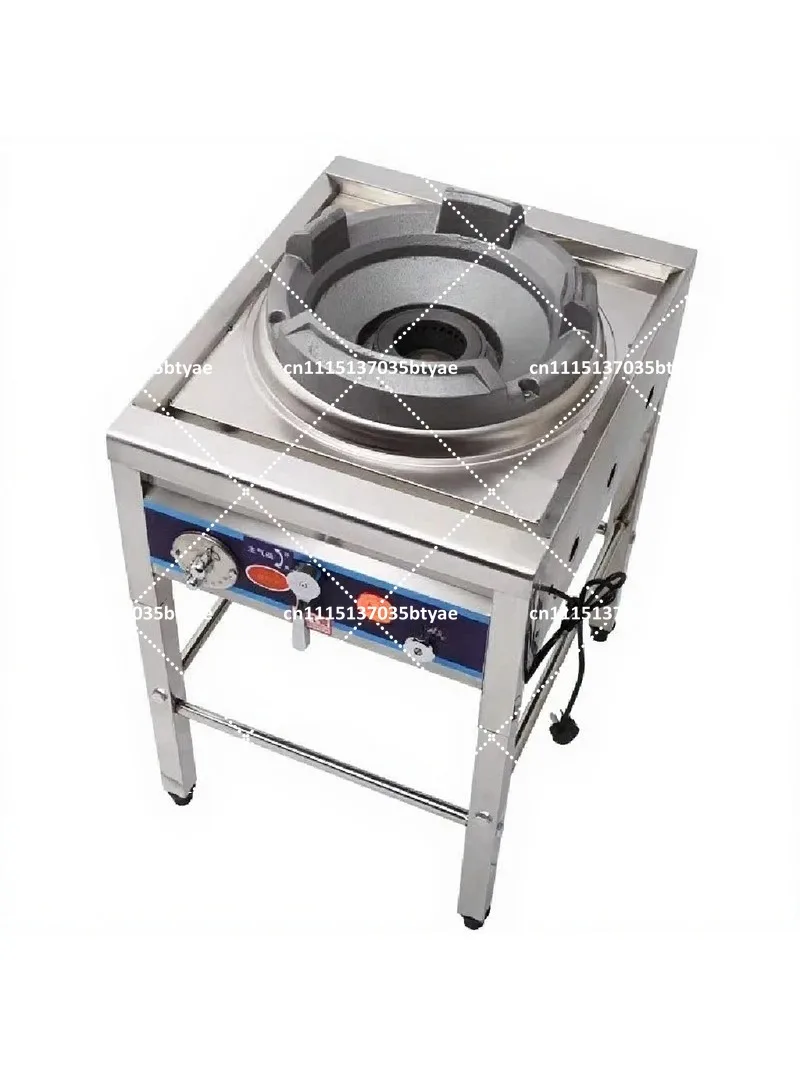 Commercial Stainless Steel Wok Burner High Pressure Gas Stove Single Cooker Cooktop for Kitchen