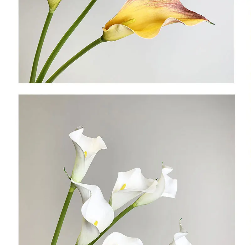 5 Stück Künstliche Calla-Lilien Blumen Brautstrauß Hochzeitsdekoration Künstliche Schaum-Calla Heimdekorationen Party Tisch Blumenarrangement – Detail 7