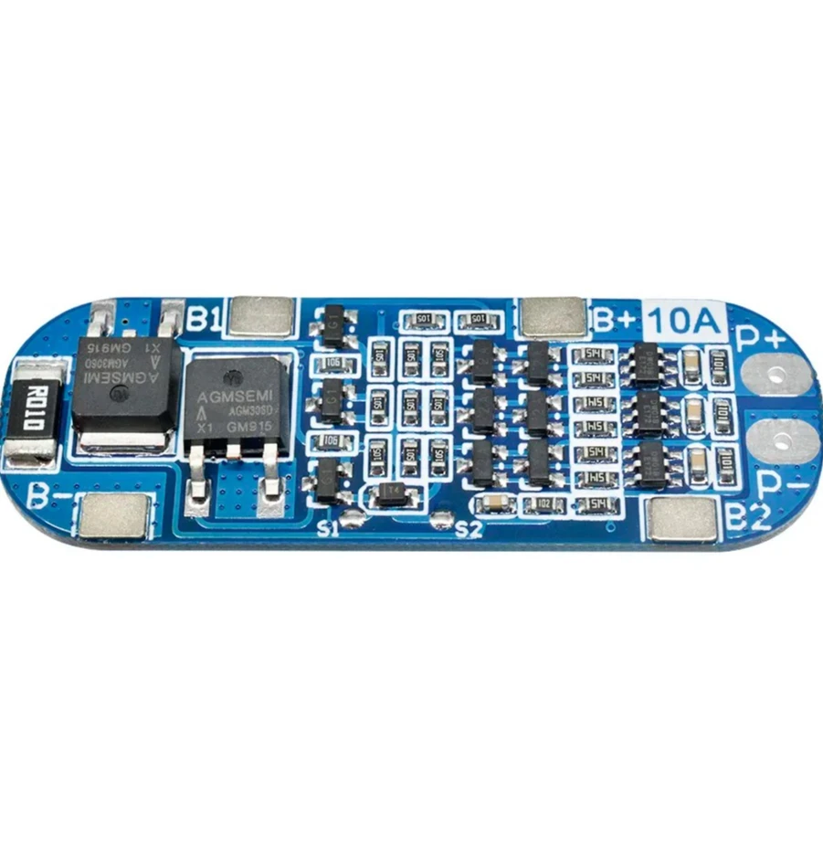 لوحة حماية لوحة دوائر كهربائية 10.8 فولت 11.1 فولت 12.6 فولت بطارية كهربائية زرقاء 3S 12 فولت 18650 10A BMS شاحن بطارية ليثيوم أيون