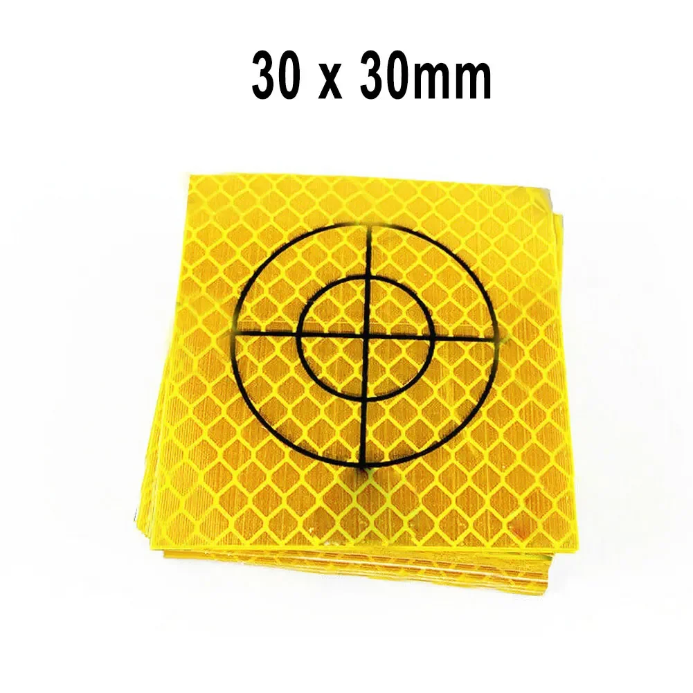 Reflector Target Reflector Sheet 100pcs 20/30/40/50/60mm Acrylic Crosshairs Quick Positioning Reflective Target