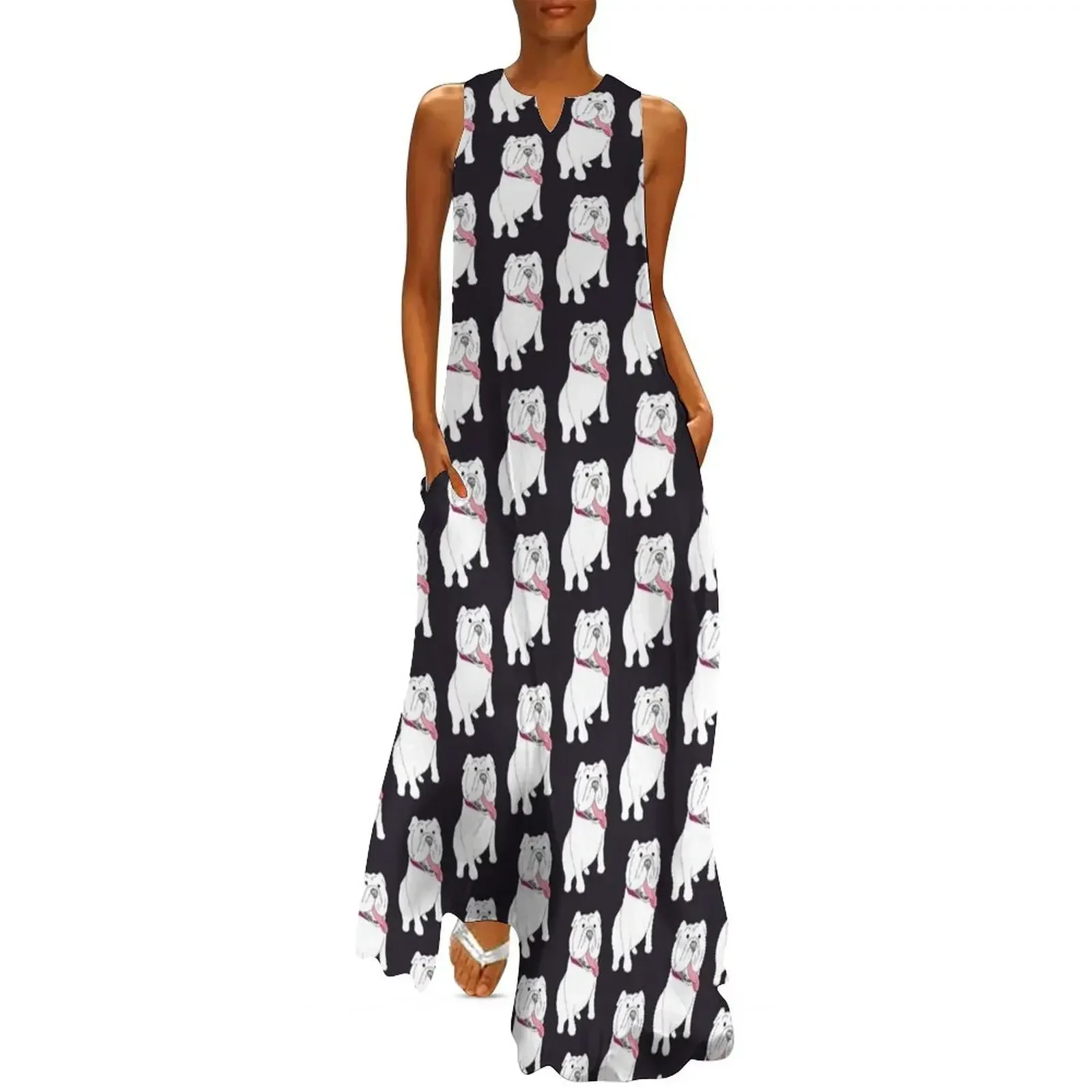 

Gnarly Bulldog Long Dress summer women's suit luxury women's party dress evening prom Elegant gowns Long dress