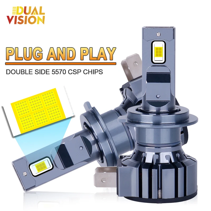 

Dualvision H4 H7 H1 Светодиодные лампы для фар CANBUS Супер яркие 30000LM 300W Беспроводные H7 Автолампы DRL Дневные ходовые огни 12 В