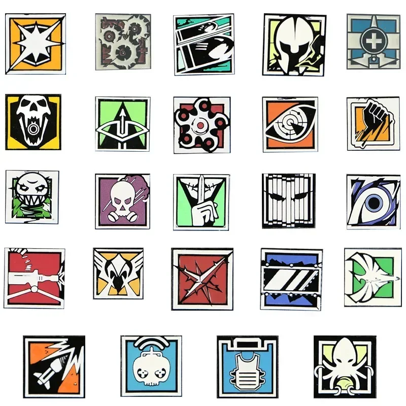 Armband Rainbow Six R6 Game Skills Chapter Metal Enamel Hook and Loop Morale Badge patch Backpack Tactical Stickers