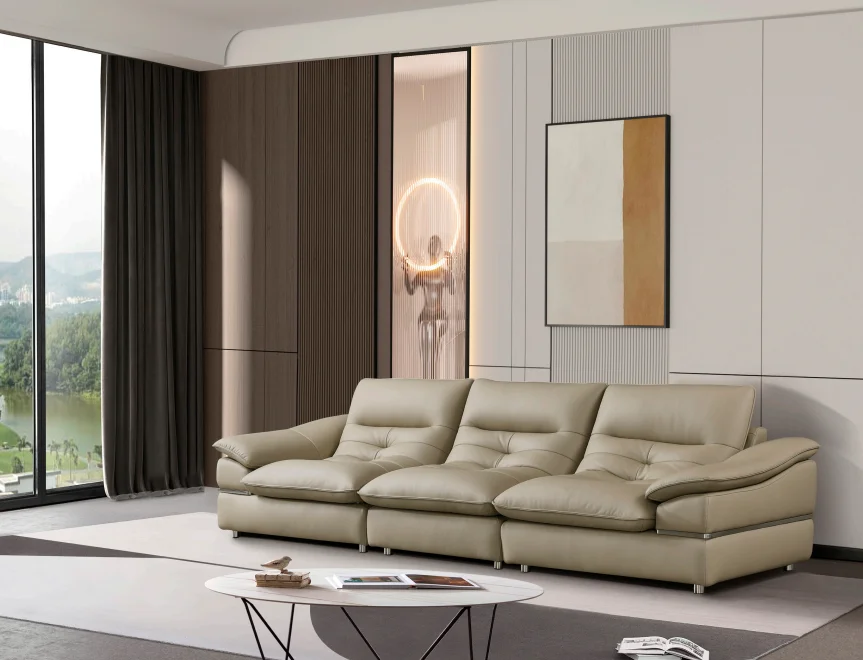 #Luxury Modern Modular Fabric Three Seat Corner Square Sectional Sofa Set For Living Room