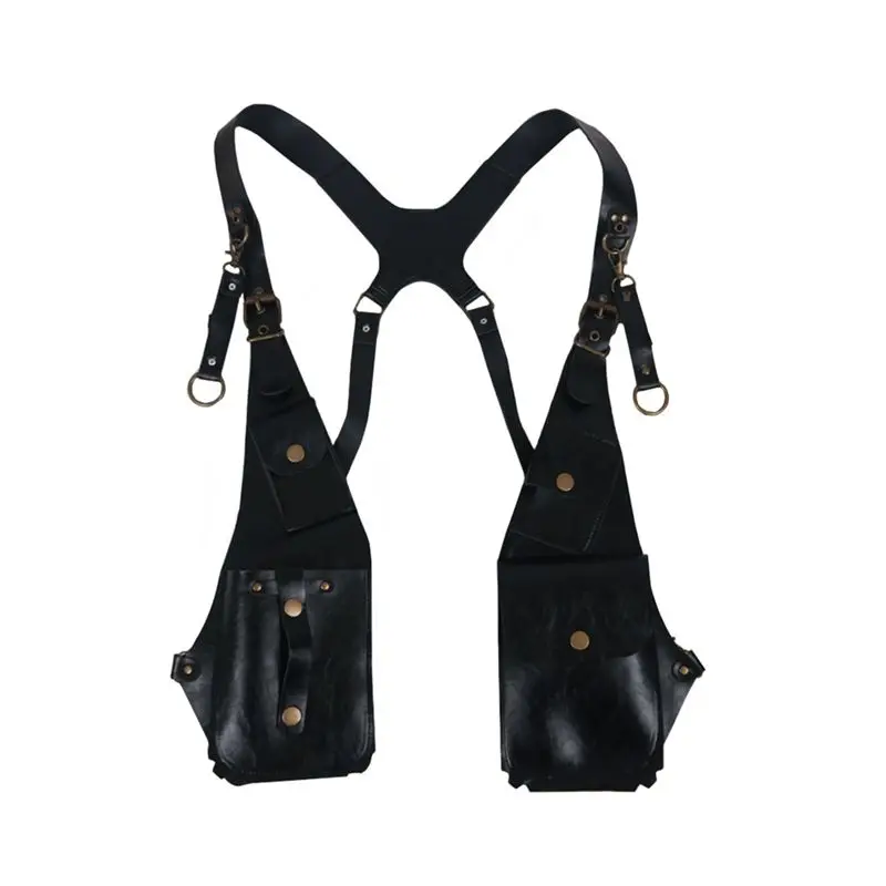 

Сумка-кошелек HOES-Retro через плечо, сумка-багет в стиле стимпанк, портативная сумка для телефона и инструментов для велосипеда/мотоцикла, простая в использовании, черная