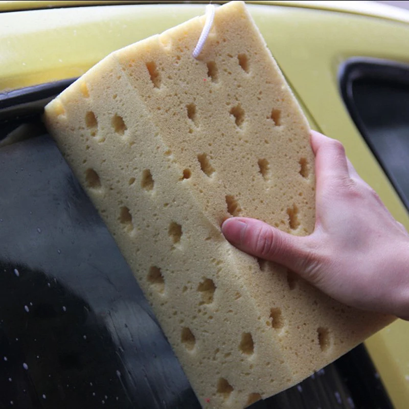 Bloque de esponja para lavado de coches, suministros de limpieza para coche, herramienta de esponja de panal de gran tamaño, 2 uds.