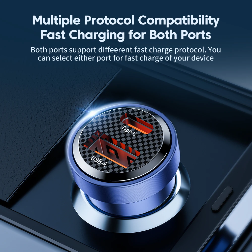 Toocki 45 واط USB C شاحن سيارة QC3.0 تهمة سريعة PD سريع USB نوع C سيارة الهاتف شاحن آيفون باد شاومي POCO هواوي سامسونج