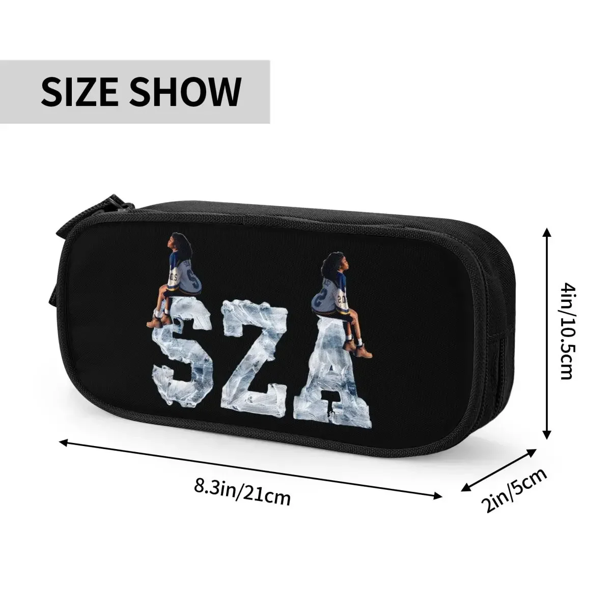 SZA SOS Rapper 90s Pencil Cases Fashion Pen Box Bags Student Large Storage Students School Cosmetic Pencilcases