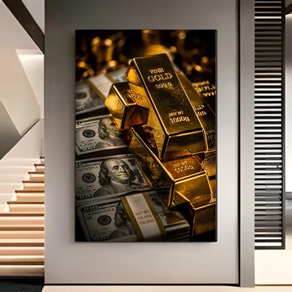 Concept U.S. Dollars and Gold Poster American Film Mural Home Childrens Room Wall Decor Print - view 4