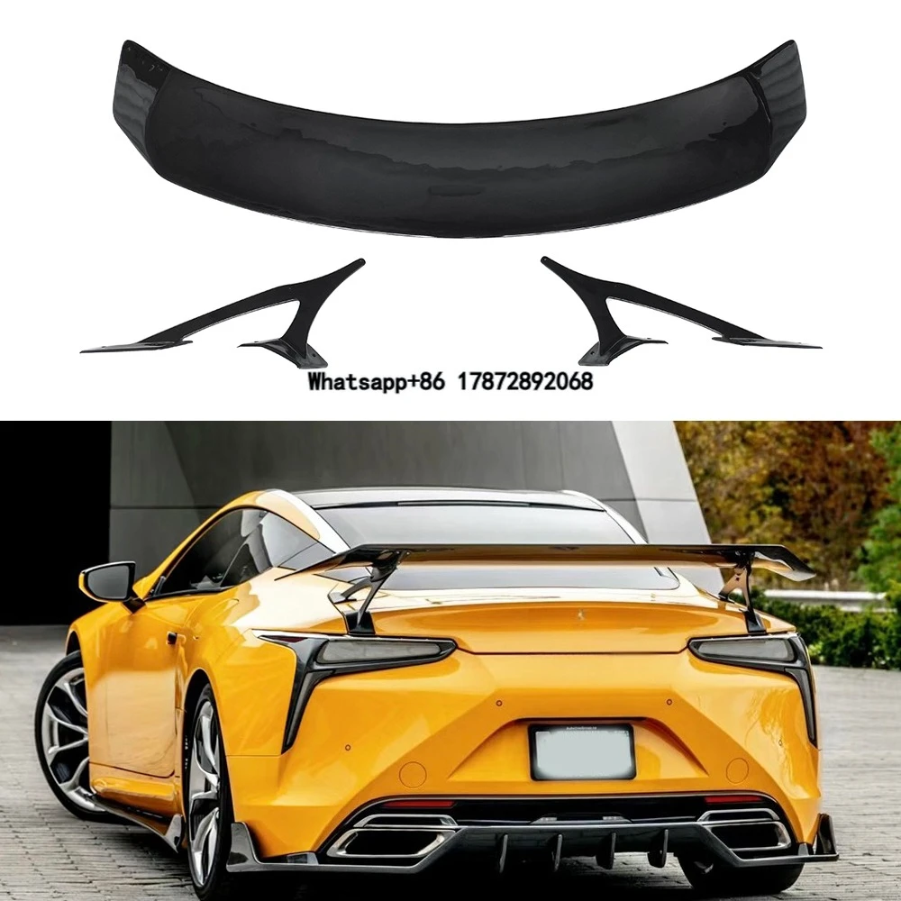

For LC500 LC500H Gloss Black DRY CARBON FIBER Art Style Rear Trunk Wing Spoiler Wing