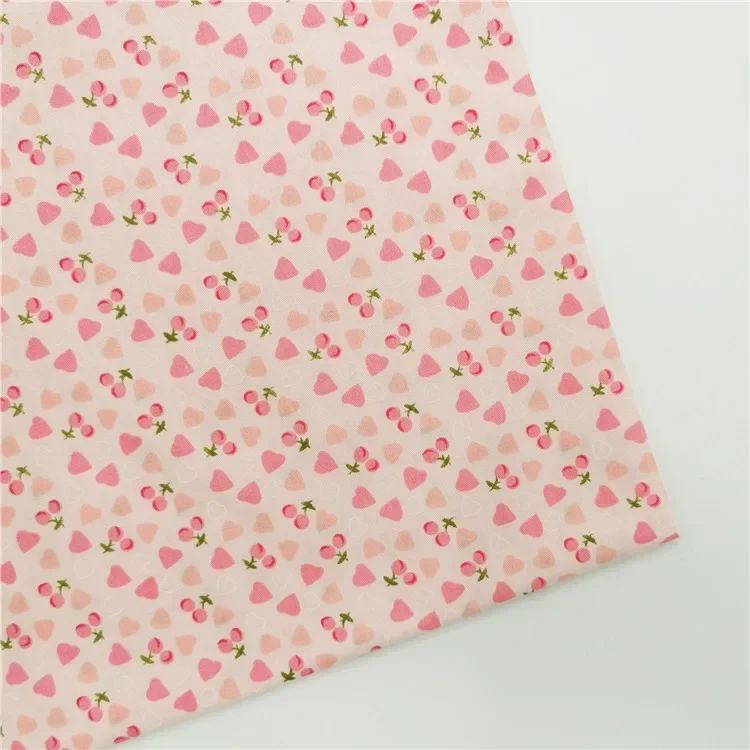 160x50cm Mini Fruit Strawberry Cotton Twill Fabric, Making Bedding Handmade Doll Clothes Hair Ring Cloth