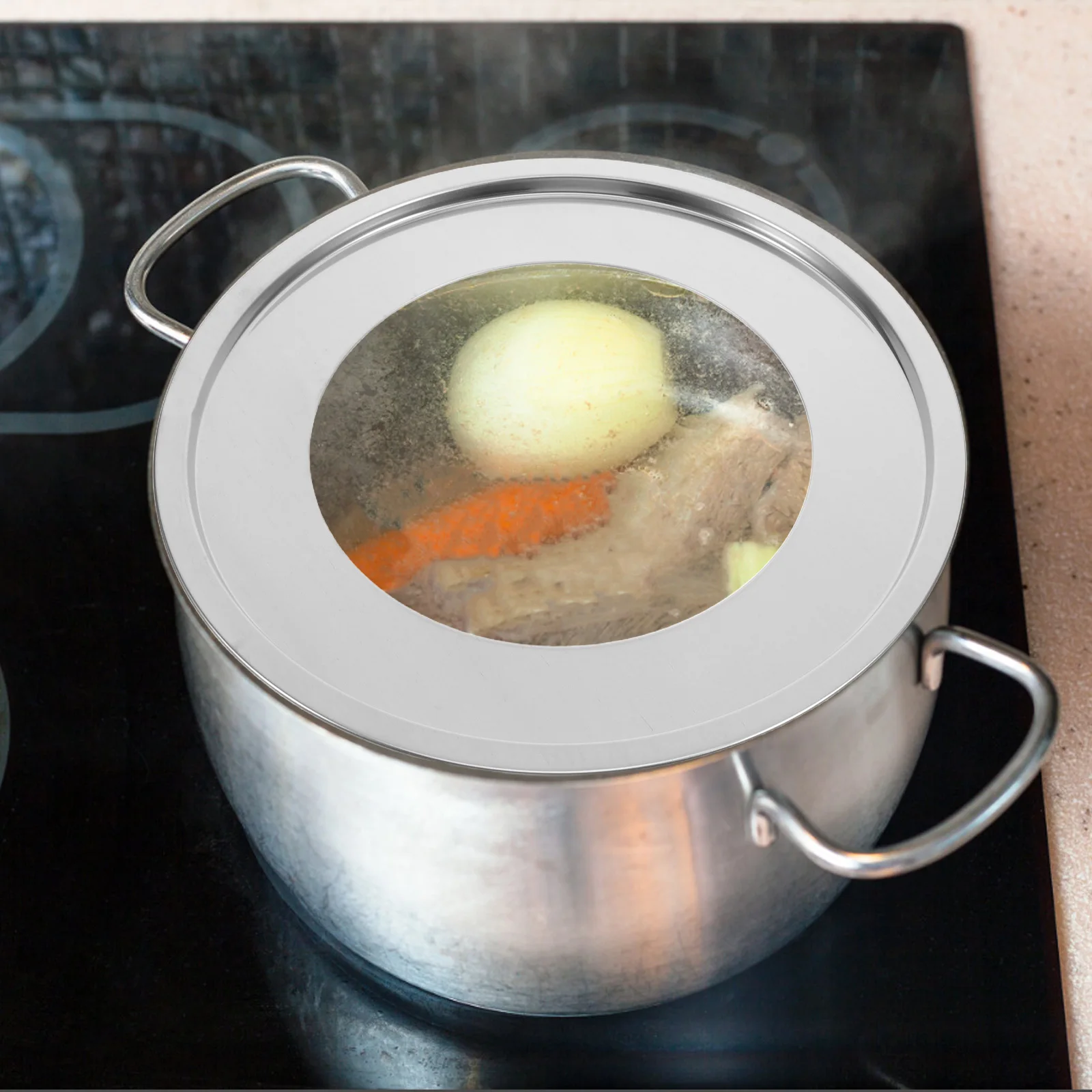 

24cm Stainless Steel Wok Steam Rack Universal Steamer Basket Ring Adapter for Pot Cooking Rice Cooker Steaming