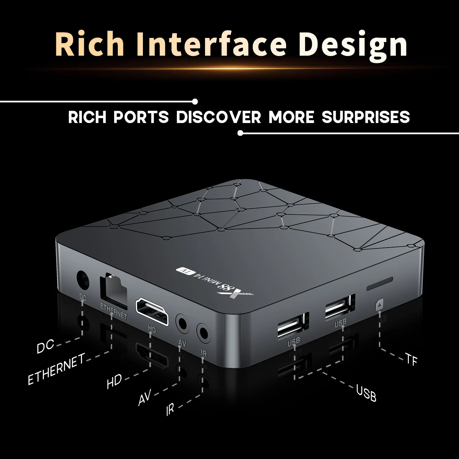 X88 MINI 14 TV Box RK3518 Quad Core Android 14 Wifi6 BT5.0 Smart Sprachfernbedienung 4K Media Player Set Top Box 2 GB 16 GB