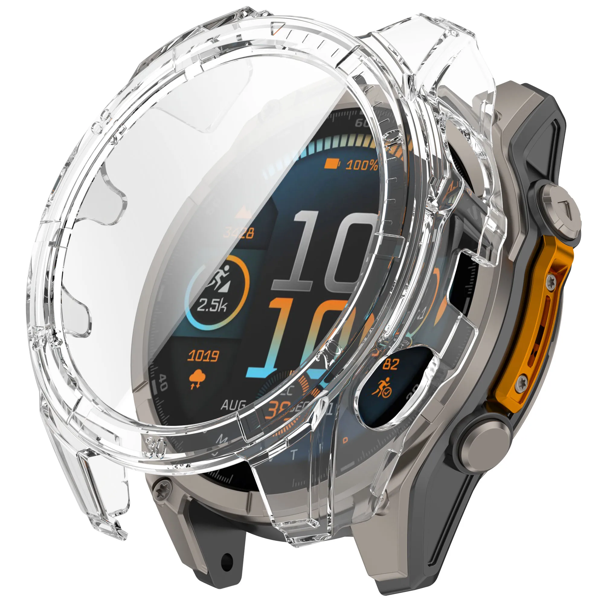 

Для Garmin Fenix 8 43 мм корпус для часов ПК рамка крышка с пленкой из закаленного стекла - прозрачный