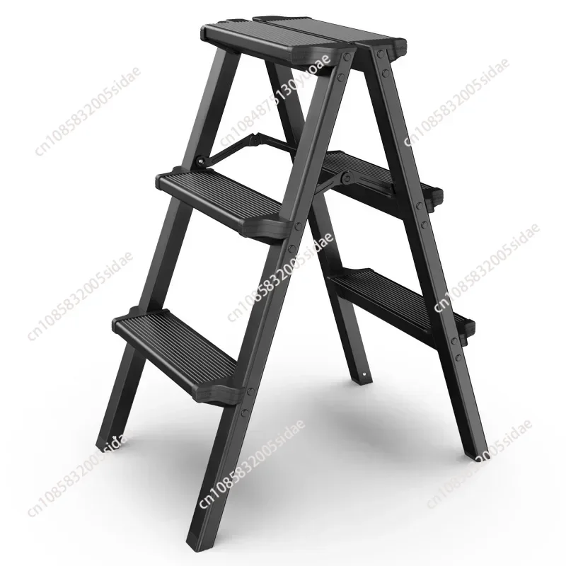 Ladder Household Folding Thickened Aluminum Alloy Herringbone Ladder Indoor ClimbingThree or Four Steps Small Ladder