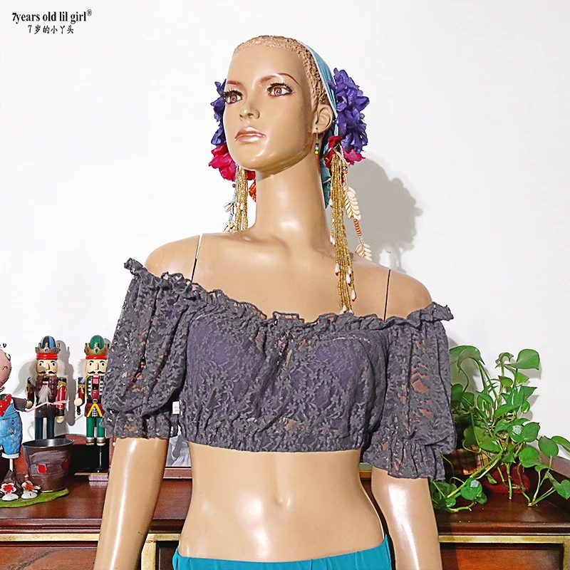 Modern Belly Dance Gypsy Chiffon Bubble Short Sleeve Top 2022 New DDR04