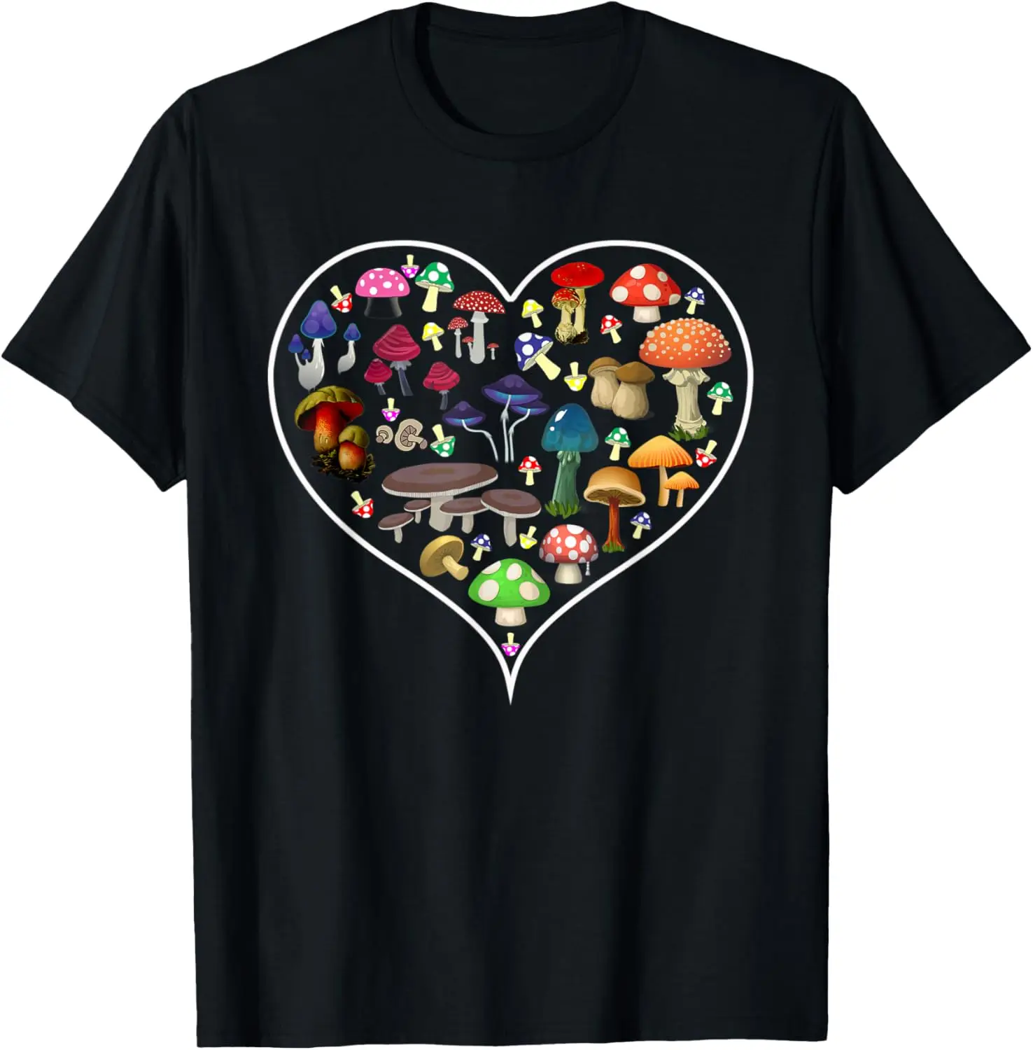 

mushroom heart for every mushroom and morel hunter T-Shirt