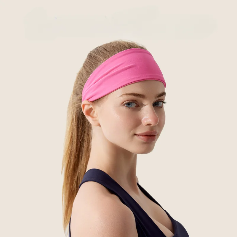 

Elastic Headband Women's Antiperspirant Sweat-absorbent Running Fitness Yoga Headscarf Headband Headband Women's Wide Brim