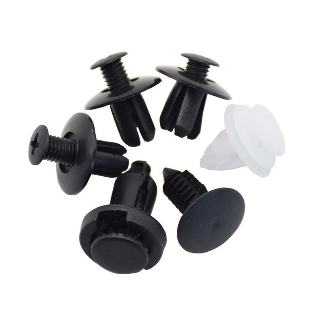

100Pcs Panel Push Fastener Kit Robust Nylon Clips for Vehicle Trim Bumper Engine Cover Shield Retainers Push in Fasteners