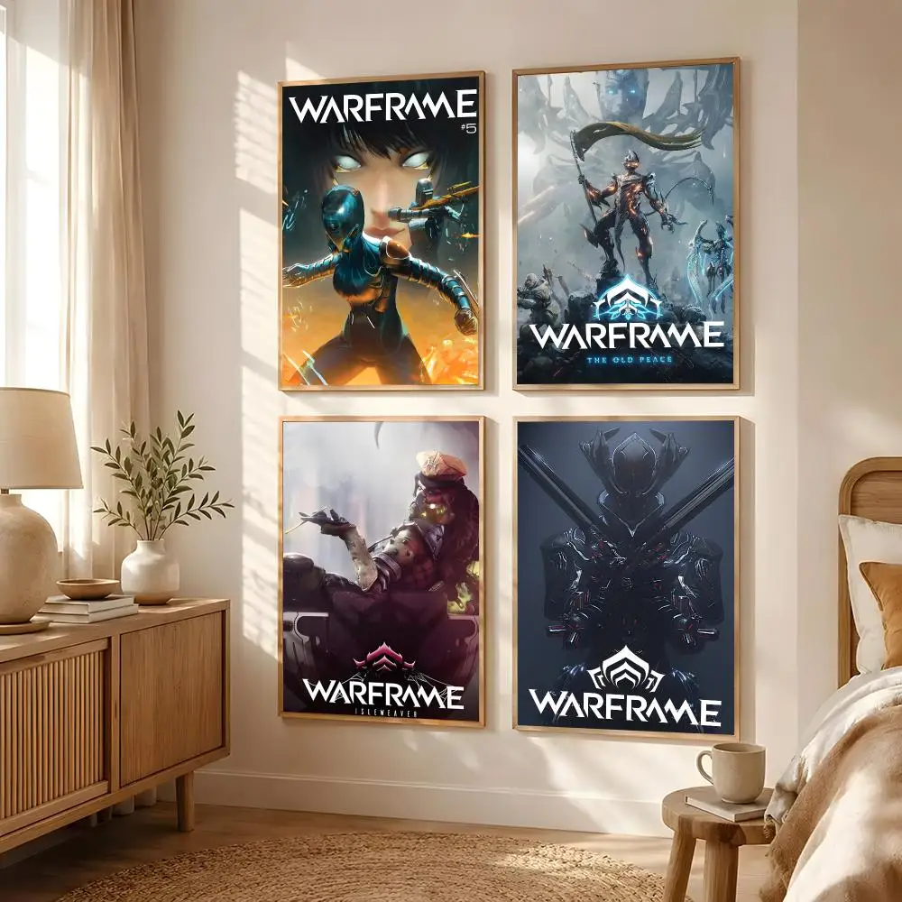Game Warframe Poster Poster All-match HD Waterproof Self-Adhesive Wall Art Sticker For Home Bedroom