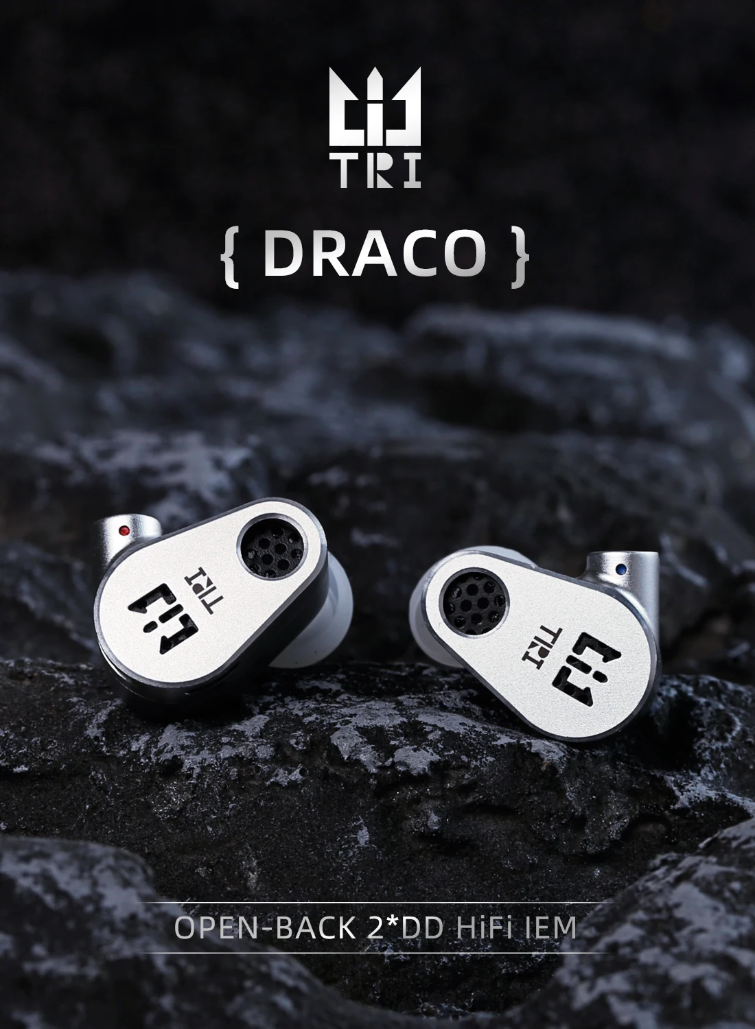 TRI DRACO Open Back HIFI Hybrid Headphone With KBEAR ST12 8 Core IEM Cable Dynamic Driver Earphones Gaming Wired Headset Choice