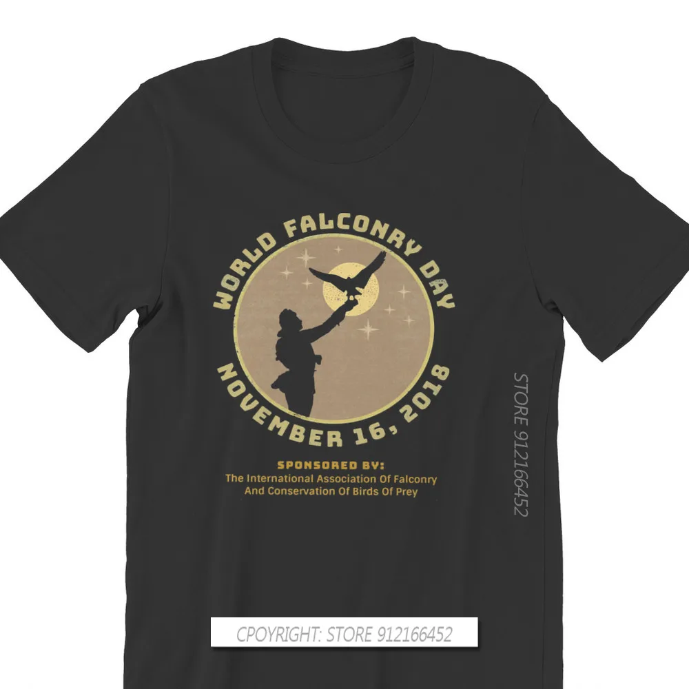 Falconry Austringer Bird TShirt For Men World Falconry Day November 16 Soft Summer Sweatshirts T Shirt Trendy Loose