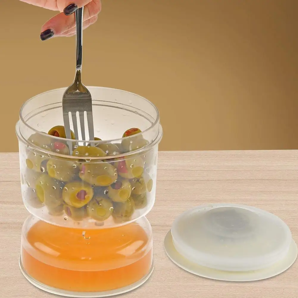 Innovative Pickle Jar Fine Workmanship Olives Jar Plastic Pickle Organizer Hourglass Design Sealed Olives Container for Home