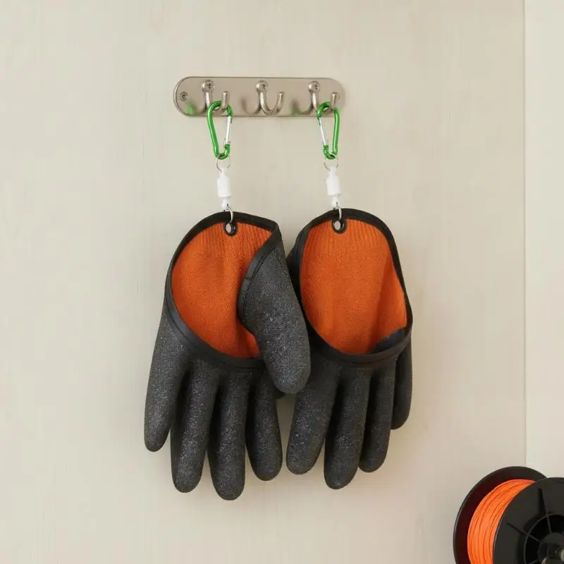 1 Paar Angelhandschuhe mit Magnetverschluss, rutschfest, wasserdicht, für Angler, zum Fangen von Fischen, Latexhandschuhe, Zubehör. – Detail 3