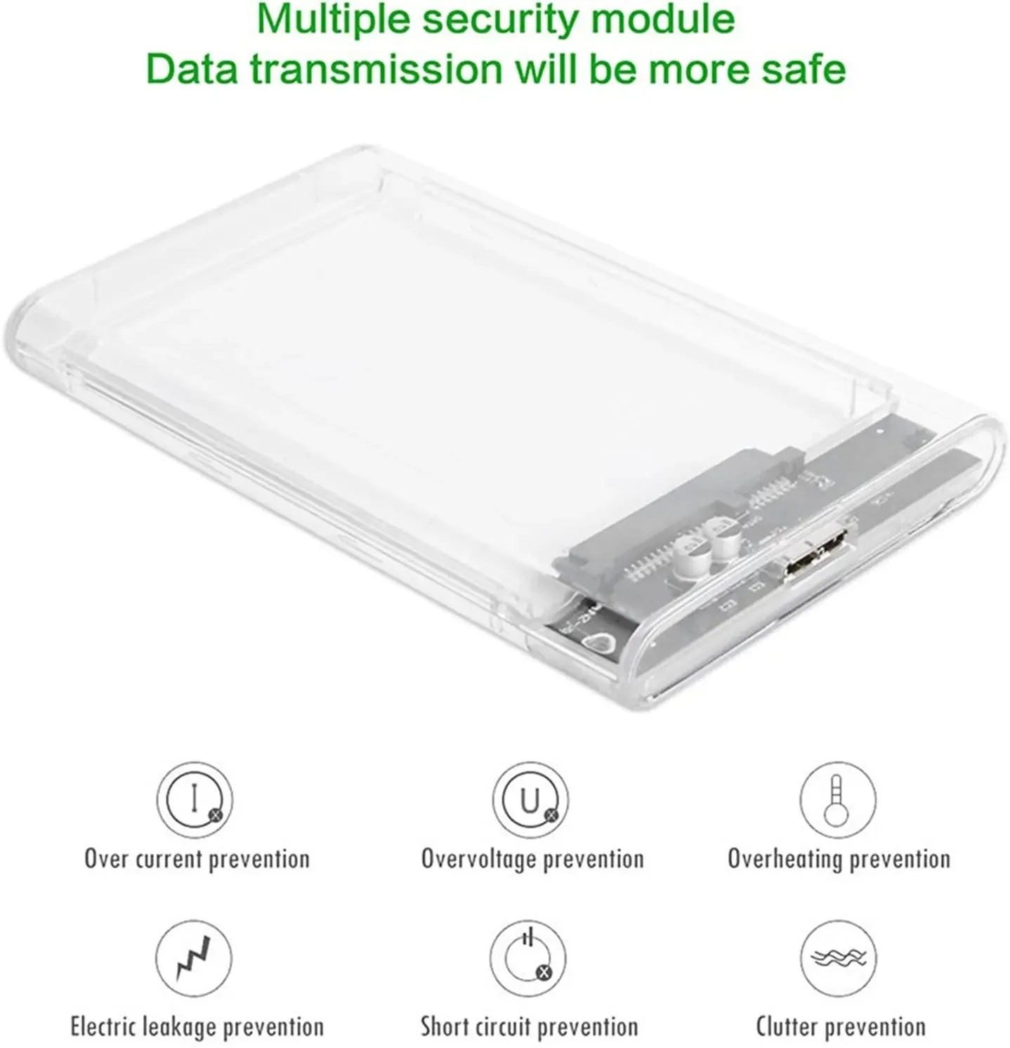 Caixa de disco rígido móvel usb 3.0/2.0/3.1 para tipo c cabo sata 2.5 polegadas 50cm suporte 6tb transparente móvel disco rígido ssd