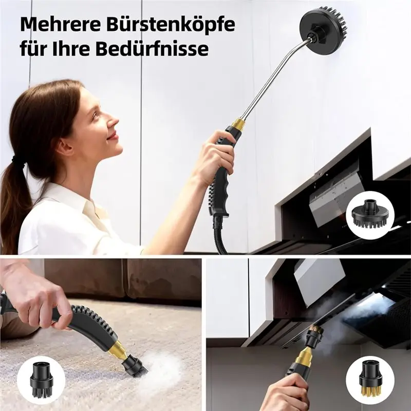 【RECOMENDAR】Steam Cleaner,Heating Time 15 Seconds,1 L Water Tank,3800W Power,6Speed Settings,For Floor,Kitchen,Windows,Cars Eu