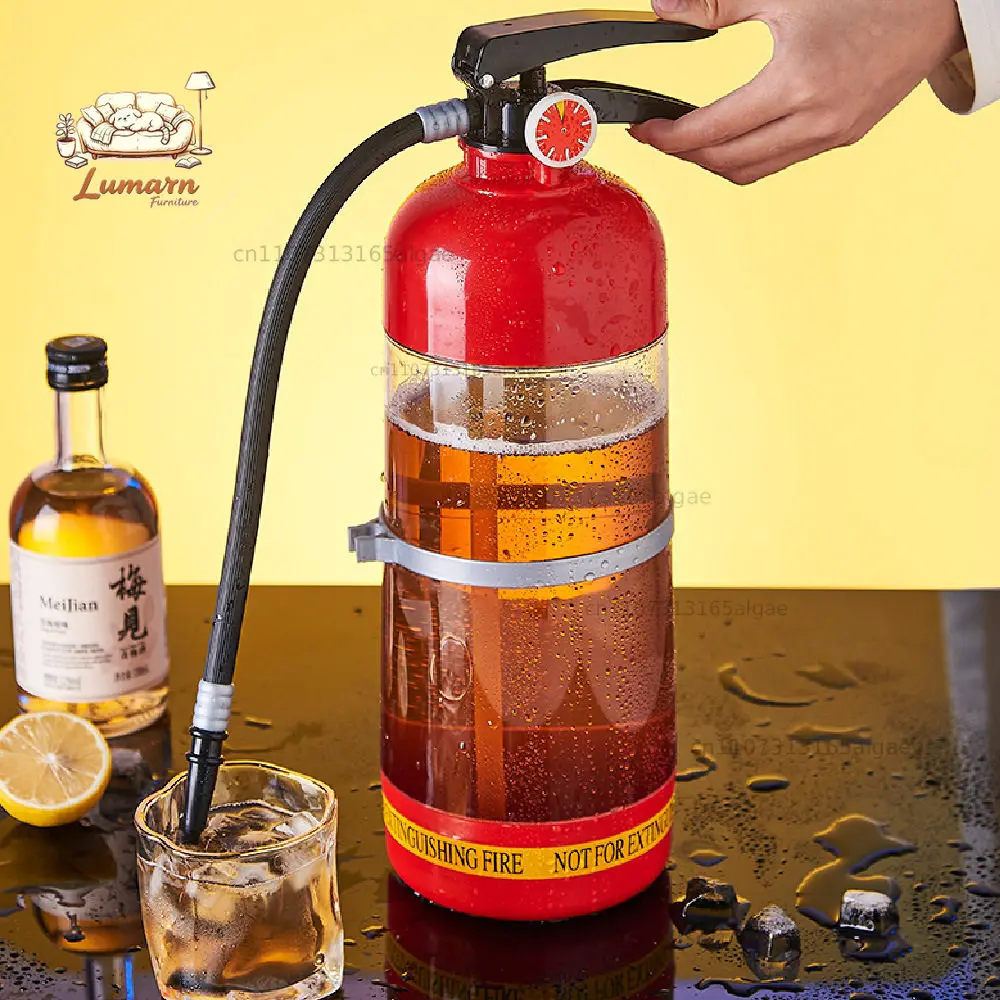 Hand pressure Water glass Party beer Beverage bucket Internet celebrity hotel bar creative 3L large capacity