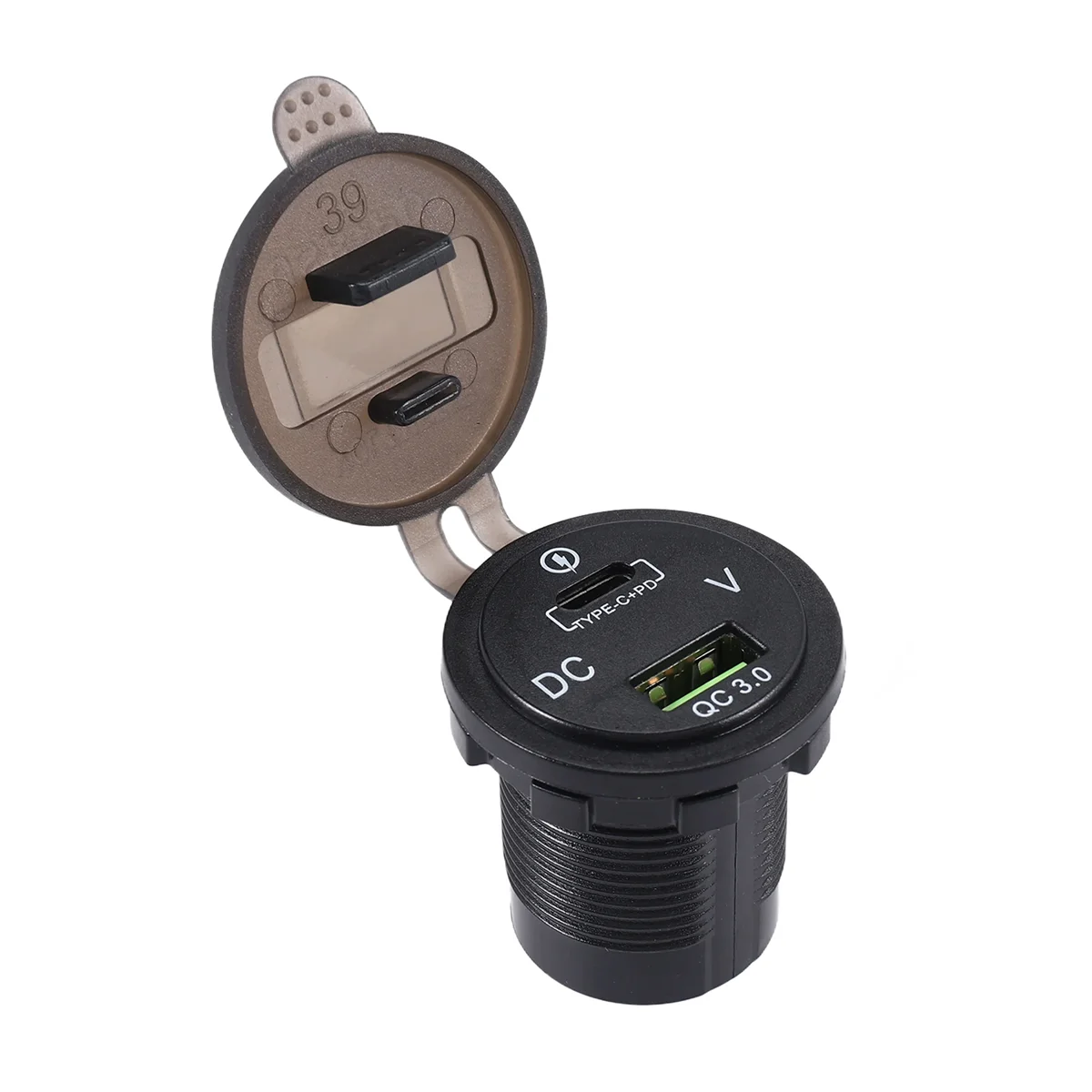 18W Quick Charge 3.0 USB Car Charger 48W Type-C PD Fast Charge Socket Outlet Adapter for Car, Boat, RV, Motorcycle