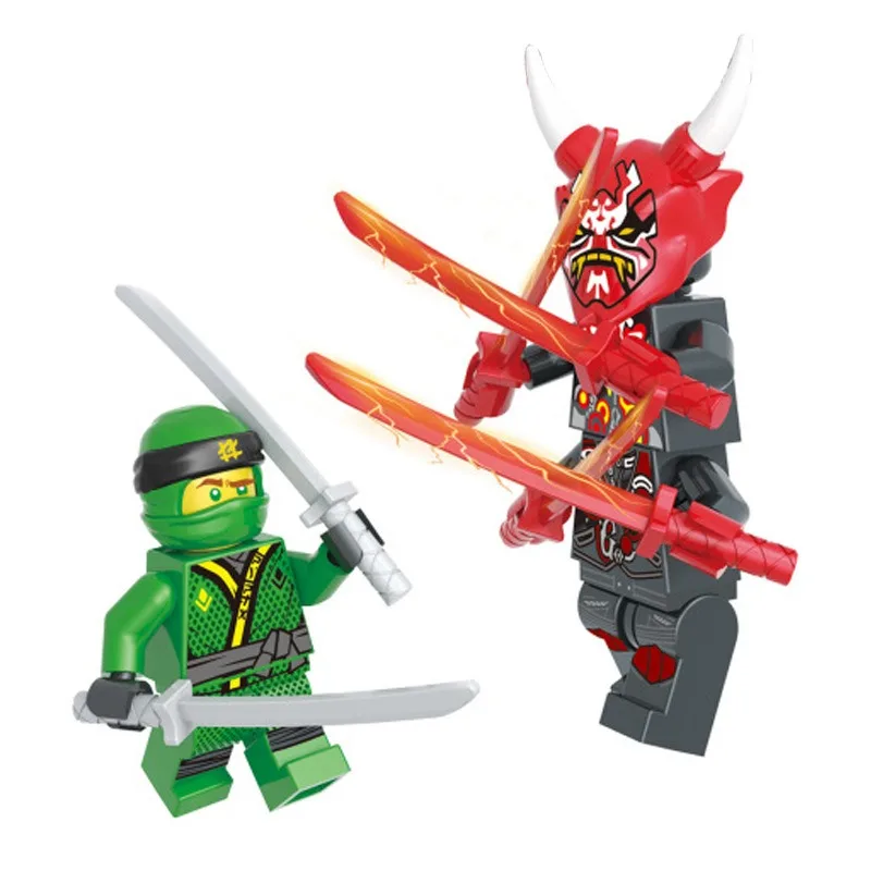 

Cross-border wholesale JR963 ninja building block 24 dolls small particles assembled toy bags