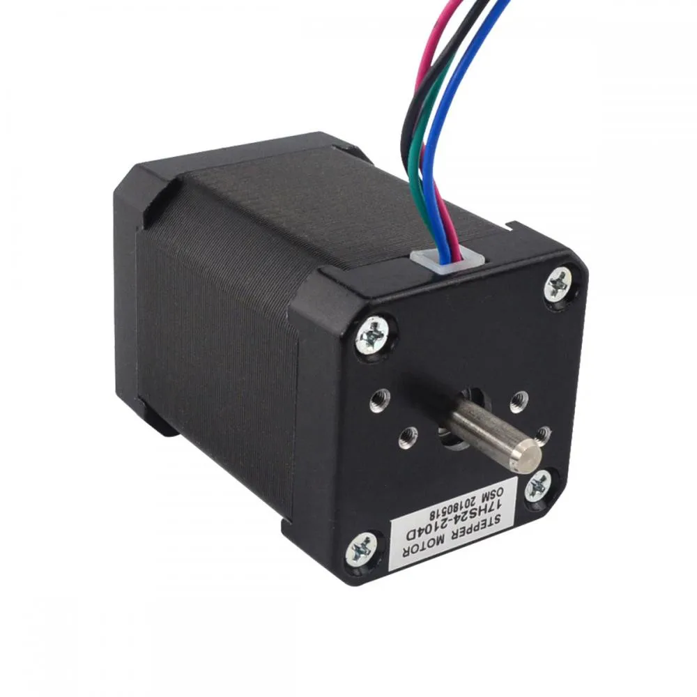 Dual Shaft Nema17 Stepper Motor 60mm 42 Motor 4 Leads 65Ncm(92.3oz.in) 2.1A 5mm Shaft Diameter for CNC XYZ/3D Printer