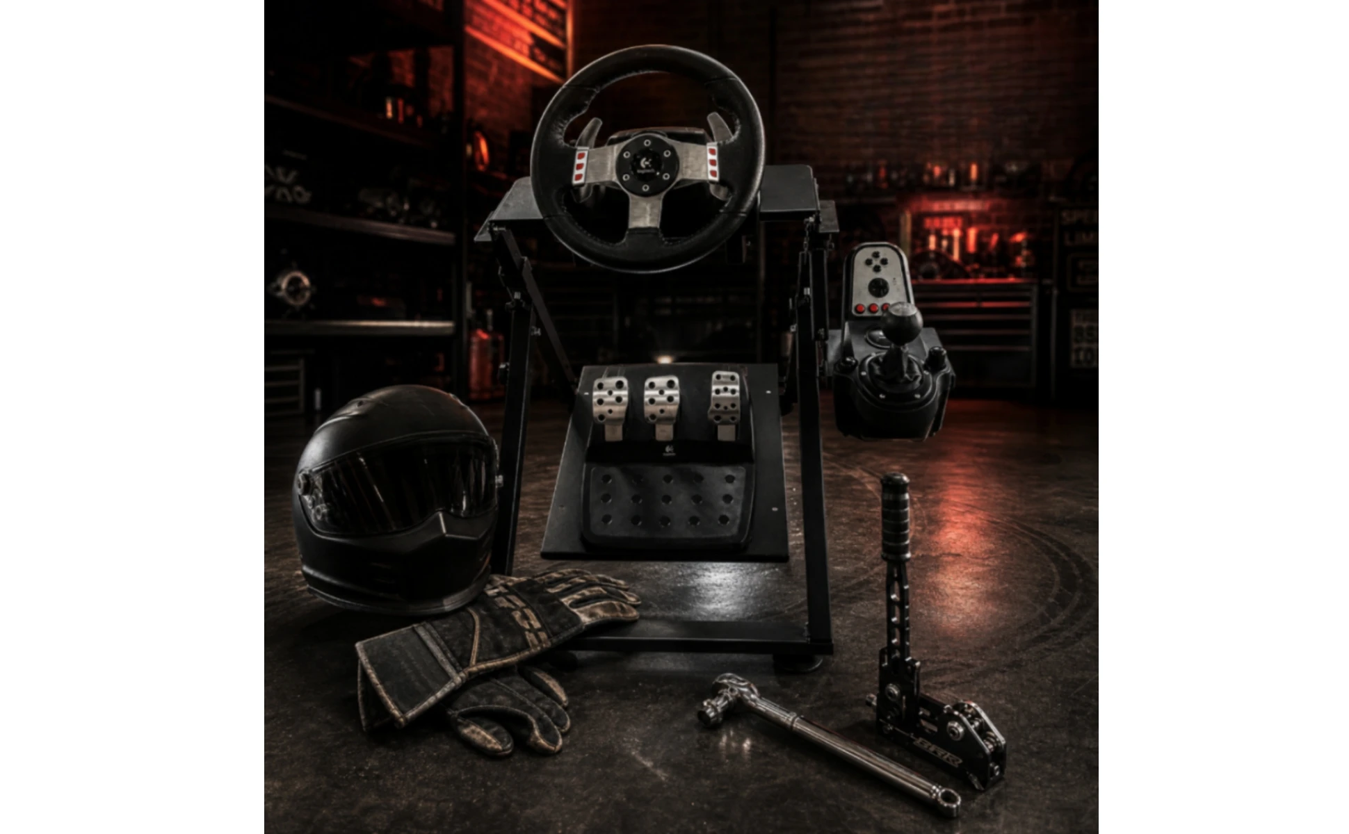 Wheel Stand with Shifter Mount Sturdy Racing Wheel Stand Stable Compact for Gamers, Gaming Room, Bedroom