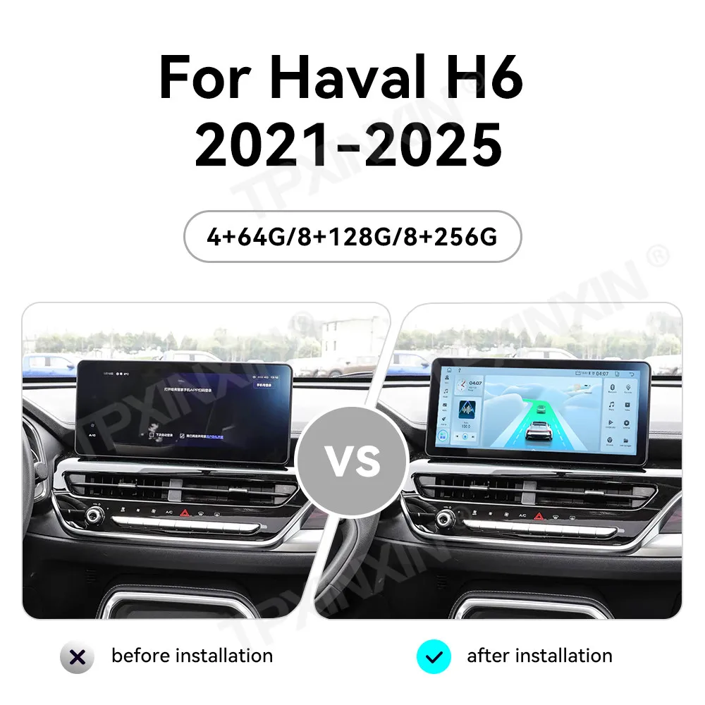 Car Accessories Radio For Haval H6 2021-2025 Android Auto GPS Navigation Multimedia Stereo Receiver Head Unit Offline Maps