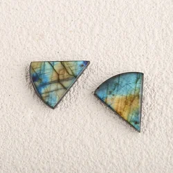 B&F  Labradorite and Obsidian Earring Beads , Handmade Natural stones beads, Stones for jewelry Making Supplies