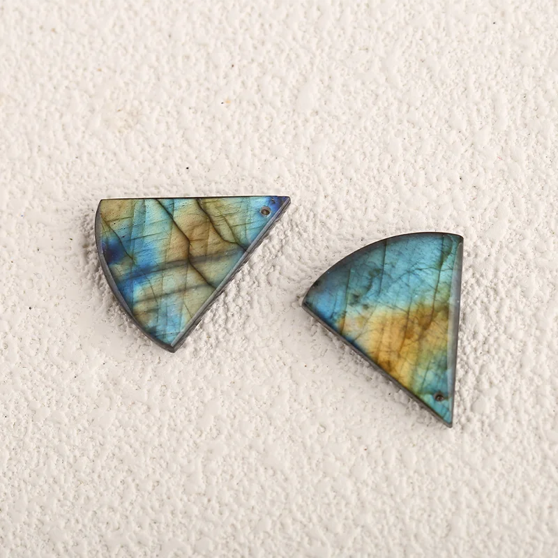 B&F  Labradorite and Obsidian Earring Beads , Handmade Natural stones beads, Stones for jewelry Making Supplies