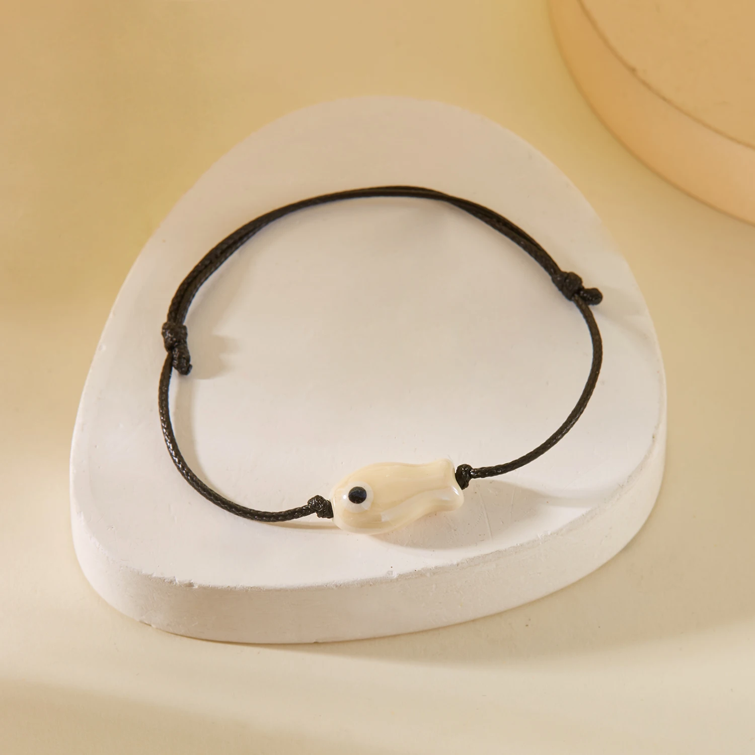 Minimalistisches Cartoon-Keramik-Fisch-Armband für Damen und Herren, niedliches buntes Tier, handgefertigtes geflochtenes Armband, glücklicher Freundschaftsschmuck – Detail 14