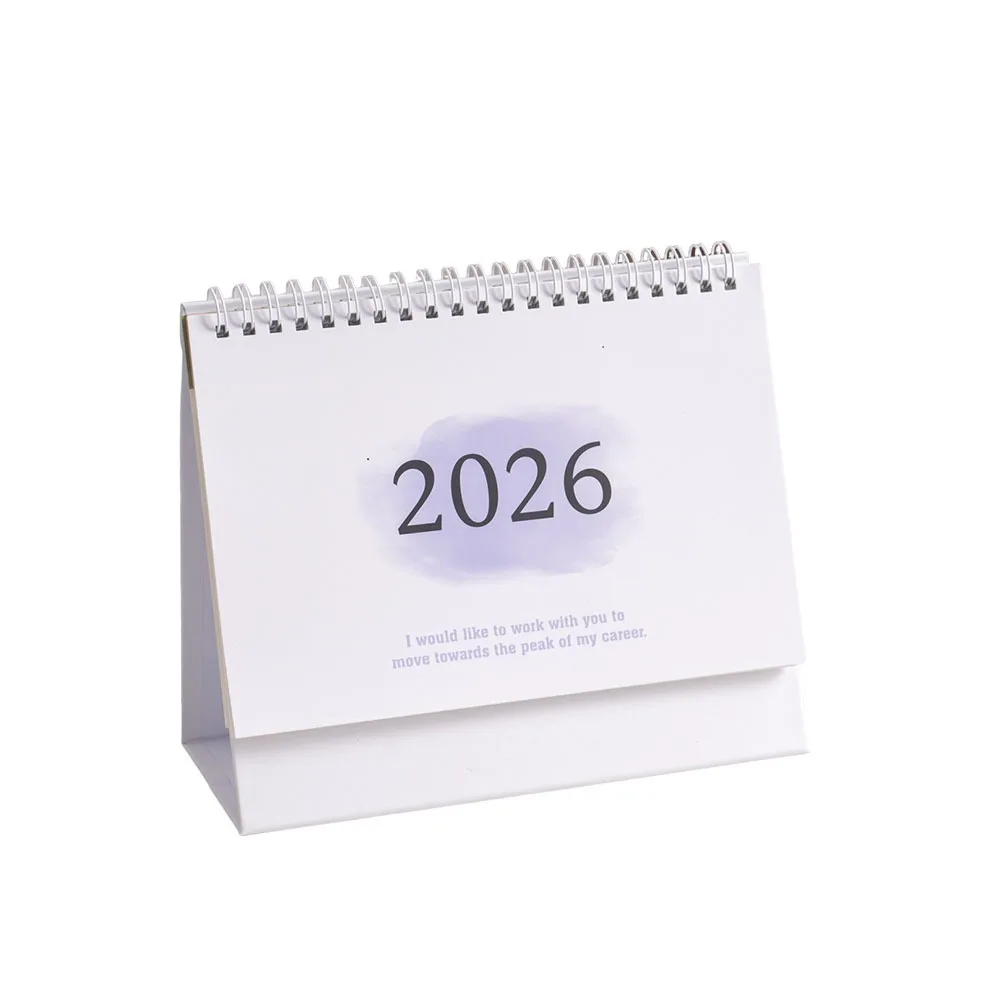 

Настольный календарь градиентного цвета на 2026 год, маленький свежий утолщенный бумажный новогодний календарь, список дел, управление временем