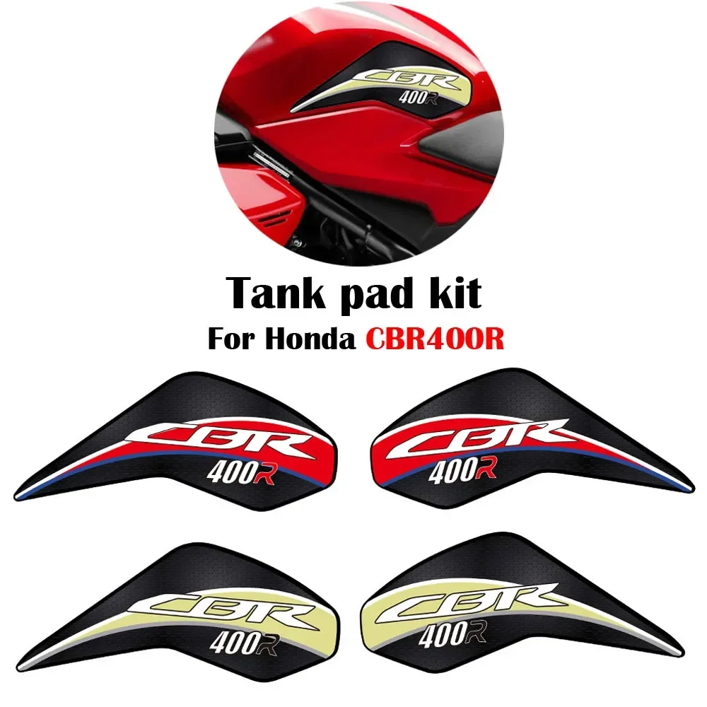 

CBR400R Motorcycle For Honda Non-slip Side Fuel Tank Stickers Waterproof Pad Rubber Sticker Kit