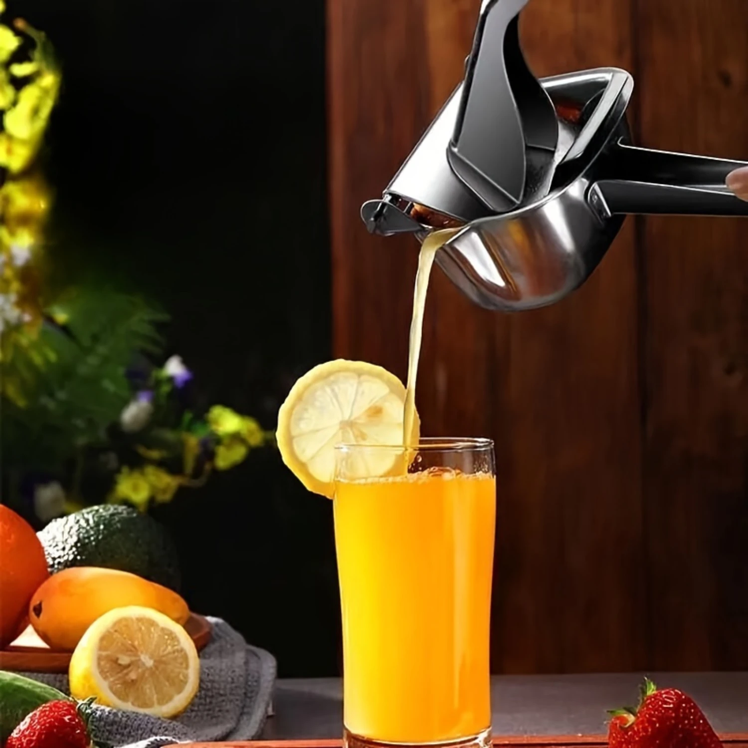 Stainless Steel Manual Citrus Juicer - Multifunctional Lemon & Orange Squeezer For   Use