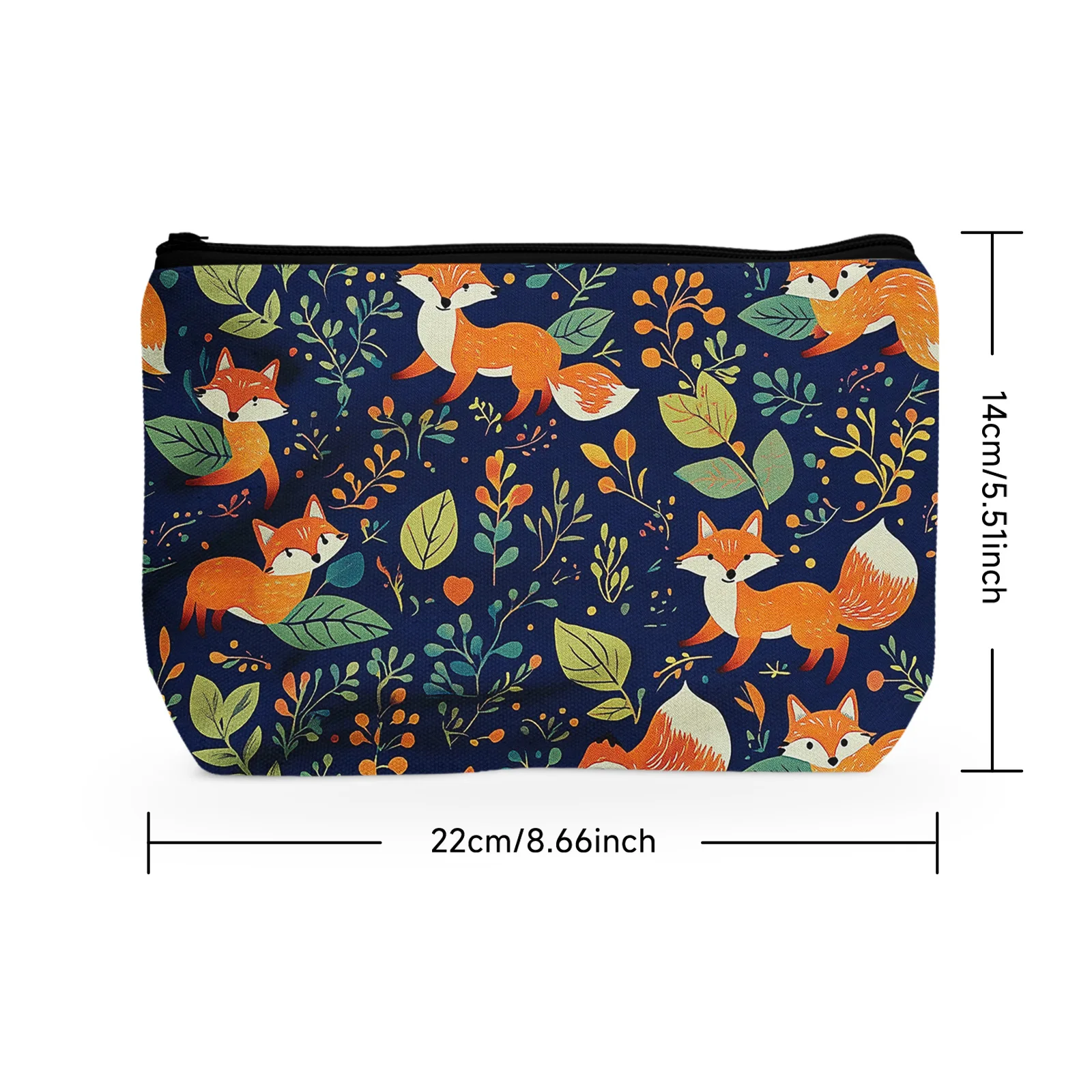 1Pc Small Makeup Fox Storage Bag Cosmetic Bags Cute Animals For Women Travel Toiletry Outdoor Fashion